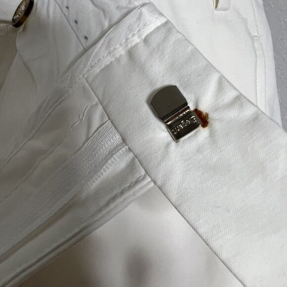 Bamford Mens Size 40X 31 Trousers Ivory Chinos Straight Leg - Picture 7 of 8